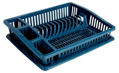 Produktbild von Geschirrkorb Sonoma mit Tablett, Farbe Citadel, 46 x 37 x 9,5 cm