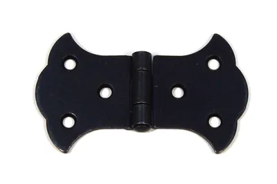Produktbild von 4 Stück IHC Scharnier Eisen Alte Beschläge im restaurierungsshop  Antik Schwarz Tür Möbelband 85x50mm