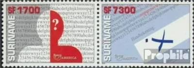 Produktbild von Briefmarken Suriname 2002 Mi 1842-1843 Paar (kompl.Ausg.) postfrisch Bekämpfung des Analphabetismus