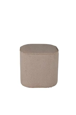 Immagine prodotto di Pouf Piff, poggiapiedi Ø44cm tessuto teddy beige.
