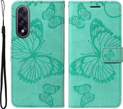 Produktbild von OnePlus Nord 5 Hülle - Coverup Schmetterlinge Klapphülle - Mintgrün