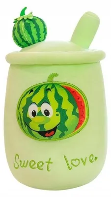 Produktbild von Granda Bubble Tea Plüschtier Grün Melone 35 cm