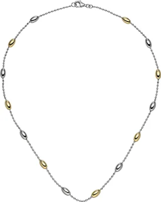 Produktbild von JOBO Collier Halskette 925 Sterling Silber bicolor vergoldet 45 cm Kette Silberkette