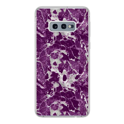 Produktbild von MuchoWow® Handyhülle Schutzhülle Hülle für Samsung Galaxy S10e Marmor - Glitter - Lila - Muster Silikon Softcase Handy Hülle - Handy