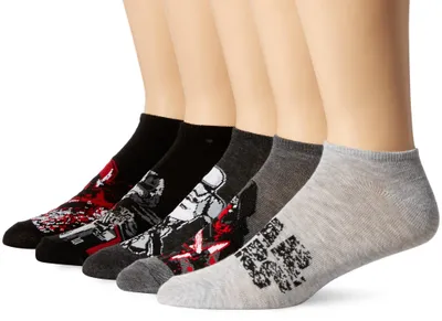 Produktbild von STAR WARS Herren 5er-Pack No Show Lässige Socken, Black Prime, 43-47 EU (8er