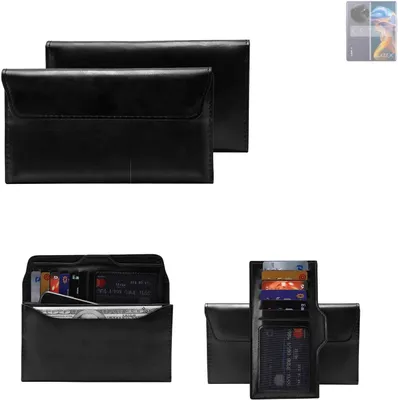 Produktbild von K-S-Trade Handy Hülle kompatibel mit Lava Blaze X Schutz Hülle Tasche Schutz Case Handytasche Kunstleder schwarz, 1x