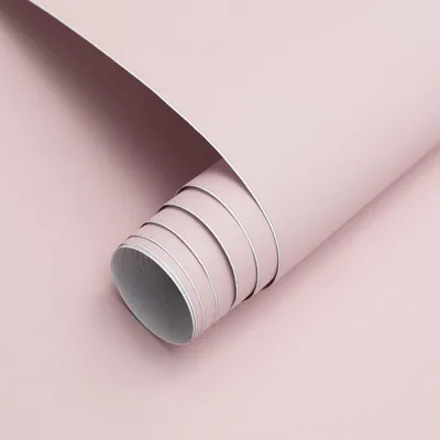Immagine prodotto di Carta da parati autoadesiva, color rosa chiaro opaco, dimensioni 40 x 1000 cm