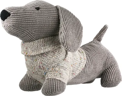 Image de Gilde Türstopper, Hund, "Bruno", Dackelmotiv, Polyester, grau, VE 3, L. 10 cm, B. 30 cm, H. 21 cm 57405