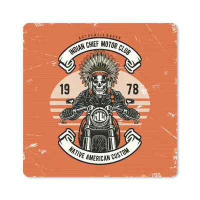 Produktbild von MuchoWow® Mauspad Mousepad Indianer - Skelett - Retro 30x30 cm - Mousepads - Maus Mat - Pad - Mausunterlage - Gaming