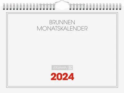 Produktbild von 2024 BRUNNEN Monatskalender A4quer 1S/1Monat