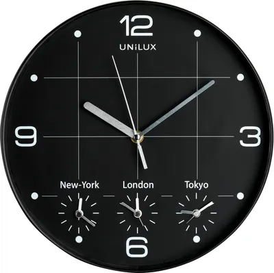 Immagine prodotto di UNiLUX 400094567 Orologio da parete/quadrante UNiLUX "ON TIME", diametro: 305 mm, nero