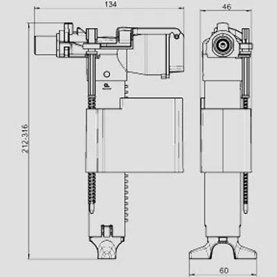 Immagine prodotto di SANIT 25.003.00..0000 Valvola di riempimento universale 510 (multiflow)