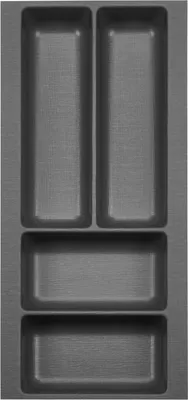Produktbild von ORGA-BOX II Besteckeinsatz Tiefe 462 mm, Höhe 50,5 mm für Nobilia Küchen Canvas-Struktur anthrazit Breite 209 mm für Schubladen 300 mm