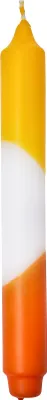 Produktbild von Fink CANDLE, 2 farbig getauchte Stabkerze, Paraffin, gelb, orange, L. 3 cm, B. 3 cm, H. 25 cm, D. 3 cm 172070