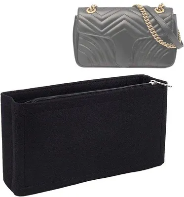 Obrázek produktu pro Černá dámská taška přes rameno s organizérem, zipem a více kapsami, 26 x 15 x 6,9 cm