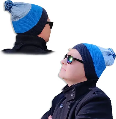 Produktbild von Herren Wintermütze Norwegermuster mit warmem Bommel