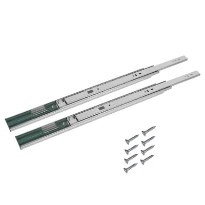 Produktbild von BigDean 1 Paar (2 Stk.) Schubladenschienen Vollauszüge - 45 x 550mm - Verzinkter Stahl - Schubladenvollauszüge Schubladenauszug Teleskopschienen Kugel