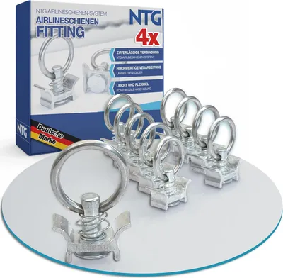 Produktbild von Single Fitting Airlineschiene Einfach 4 Stück 900 daN Endbeschlag Endfitting