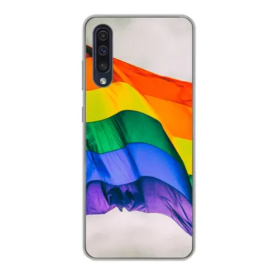 Produktbild von MuchoWow® Handyhülle Schutzhülle Hülle für Samsung Galaxy A30s Foto einer Regenbogenflagge Silikon Softcase Handy Hülle - Karteninhaber