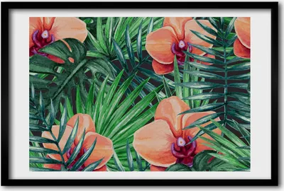 Produktbild von Bild 60x40 MDF-Rahmen, Wandkunst Orchidee
