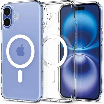Obrázok produktu pre Spigen Ultra Hybrid (MagFit), Ochranný obal, Apple, iPhone 16, 15,5 cm (6.1"), Priehľadná, Biela