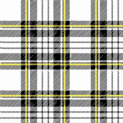 Produktbild von RP 20 Servietten Scottish white - Schottisches Karo weiß 33x33cm
