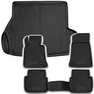 Produktbild von Gummi Kofferraumwanne + Fußmatten Set für 3er BMW E46 Touring, Bj. 1999-2007