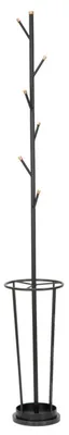 Zdjęcie produktu dla FURNLUX Wieszak na ubrania Glamy Black 26cm / Kolor główny: Czarny / Wymiary: 26 x 176 x 26 cm
