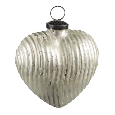 Obrázek produktu pro Clayre & Eef Vánoční ozdoba 11x5x12 cm stříbrná barva skla
