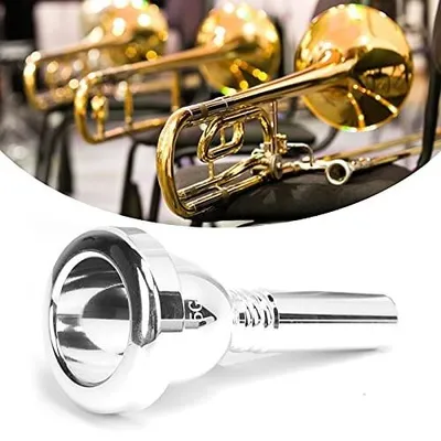 Productafbeelding van Mondstuk Trombone - Zilver/Metaal - 12,7 Mm - Gebitsprotecties - Lichtgewicht - Duurzaam - Stabiele Stem - Trombonemondstuk