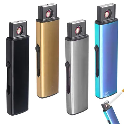 Obrázok produktu pre 4 kusy elektronických zapaľovačov, USB, nabíjateľné, odolné voči vetru, bez plameňa