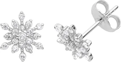 Produktbild von Atemberaubende 925 Sterling Silber Damen - Paar Ohrstecker mit Zirkonia - 9mm*9mm; TRS24911