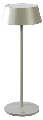 LED-Tischlampe Menton, grau, kabellos, 11x30x11 cm