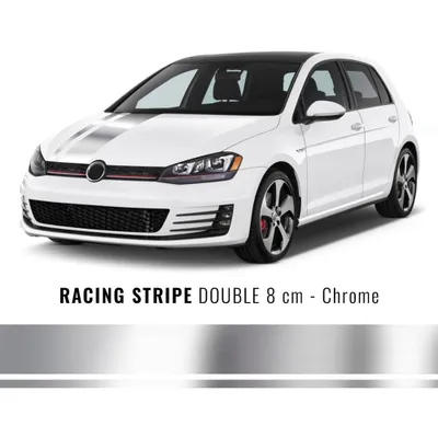 Image de Stripes bande adhésive pour voiture 2F chrome 80 mm x 5 mt