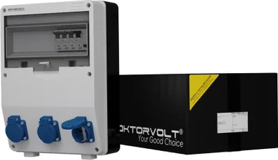 Produktbild von Stromverteiler TD-S/FI 3x230V FI-Schalter 40A 2P Doktorvolt® 9023