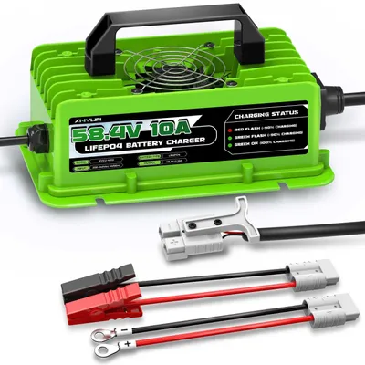 Image de Chargeur Acculader LiFePO4 58,4 V 10 A - Chargeur intelligent automatique pour batteries lithium 48 V