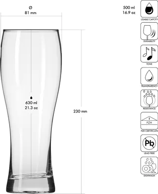 Produktbild von Set mit 6 Chill-Biergläsern, 500 ml