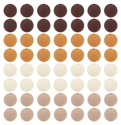 190 Acryl-Rundperlen, braun, matt, 8 mm, für Schmuck