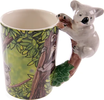 Produktbild von Bílá koala - keramický hrnek s tvarovaným uchem