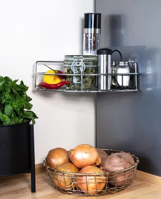 Immagine prodotto di Omgoods - Mensola angolare con gancio adesivo per il bagno e la cucina