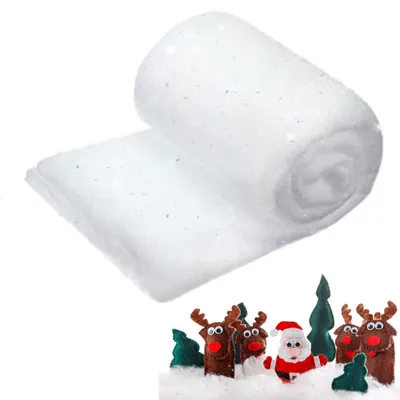 Kunstsneerolle, glitzernd, 6,6 x 2,8 m, für Weihnachtsdeko