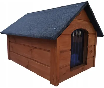Produktbild von Hundehütte Holz Hundehütte Massiv Wetterfest Achtholz isolierte M, Farbe:M teak