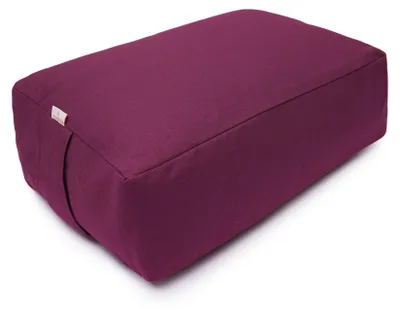 Produktbild von yogabox VIPASSANA Kissen XL - aubergine 45 x 33 x 14 cm Buchweizenschalen