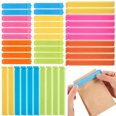 Imagen del producto de 40 unidades de clips para bolsas: cierres de plástico para alimentos y snacks (5 colores)