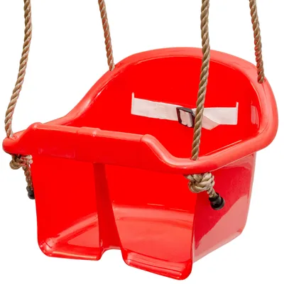 Produktbild von 4iQ Roter Schalensitz für eine Kleinkindschaukel / Babyschaukel