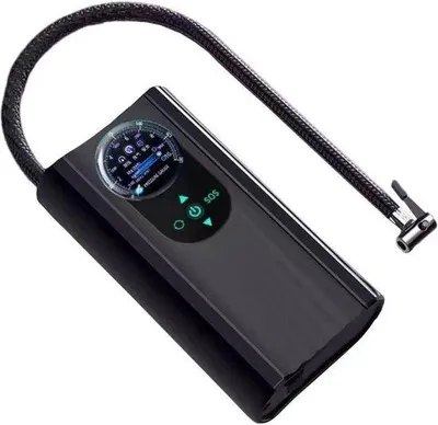 Obrázok produktu pre Elektrická pásová pumpa s digitálnym displejom – 12 V – kompresor na nafukovanie pneumatík motocyklov a bicyklov