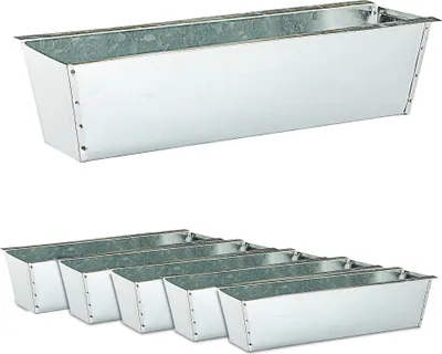 Produktbild von Pflanzkasten 6er Set aus Zink für Europaletten Paletten Pflanzkübel 38x13x9 cm