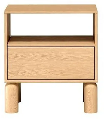 Produktbild von Masseno Nachttisch SABBIA Nachtschrank Beistelltisch für Schlafzimmer 54,4 x 60,2 x 40,6 cm Eichefarben