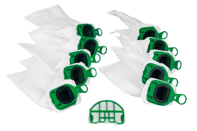 Produktbild von 10 Staubsaugerbeutel + Filter für Vorwerk Kobold VB100