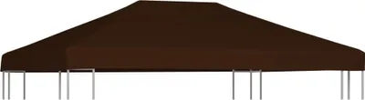 Image de Toile supérieure de gazebo 310 g/m² 3x4 m Marron
